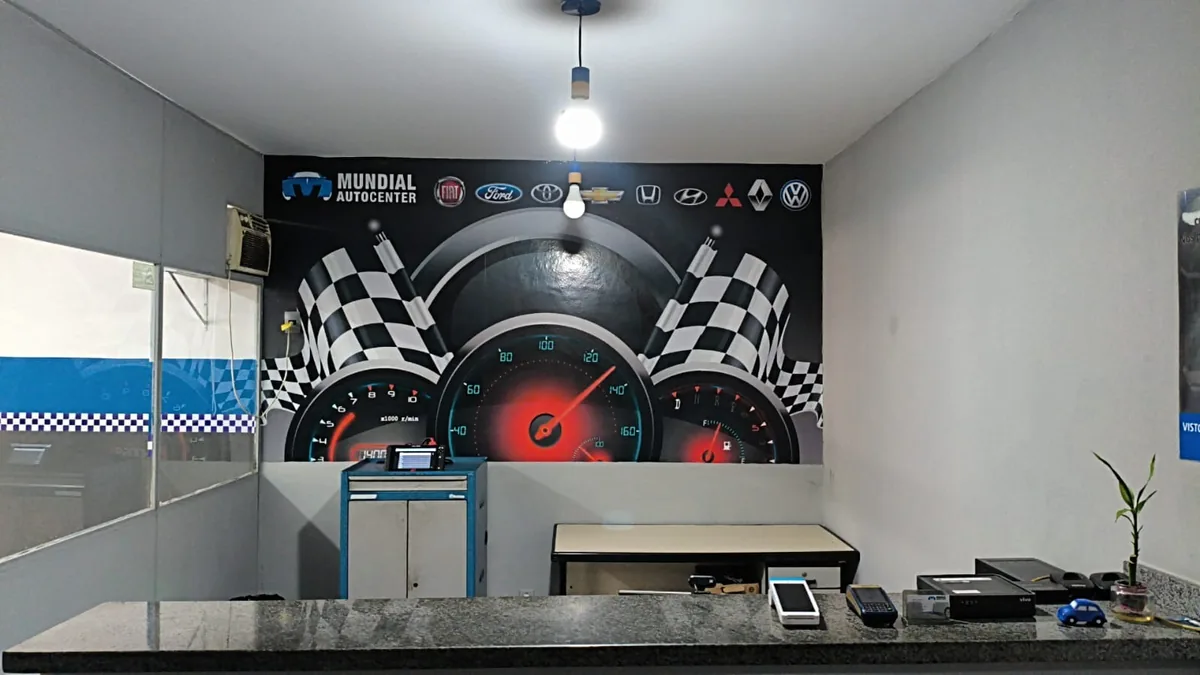 Balcão de atendimento real da Mundial Auto Center